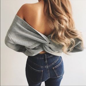 Zaful cross back sweater